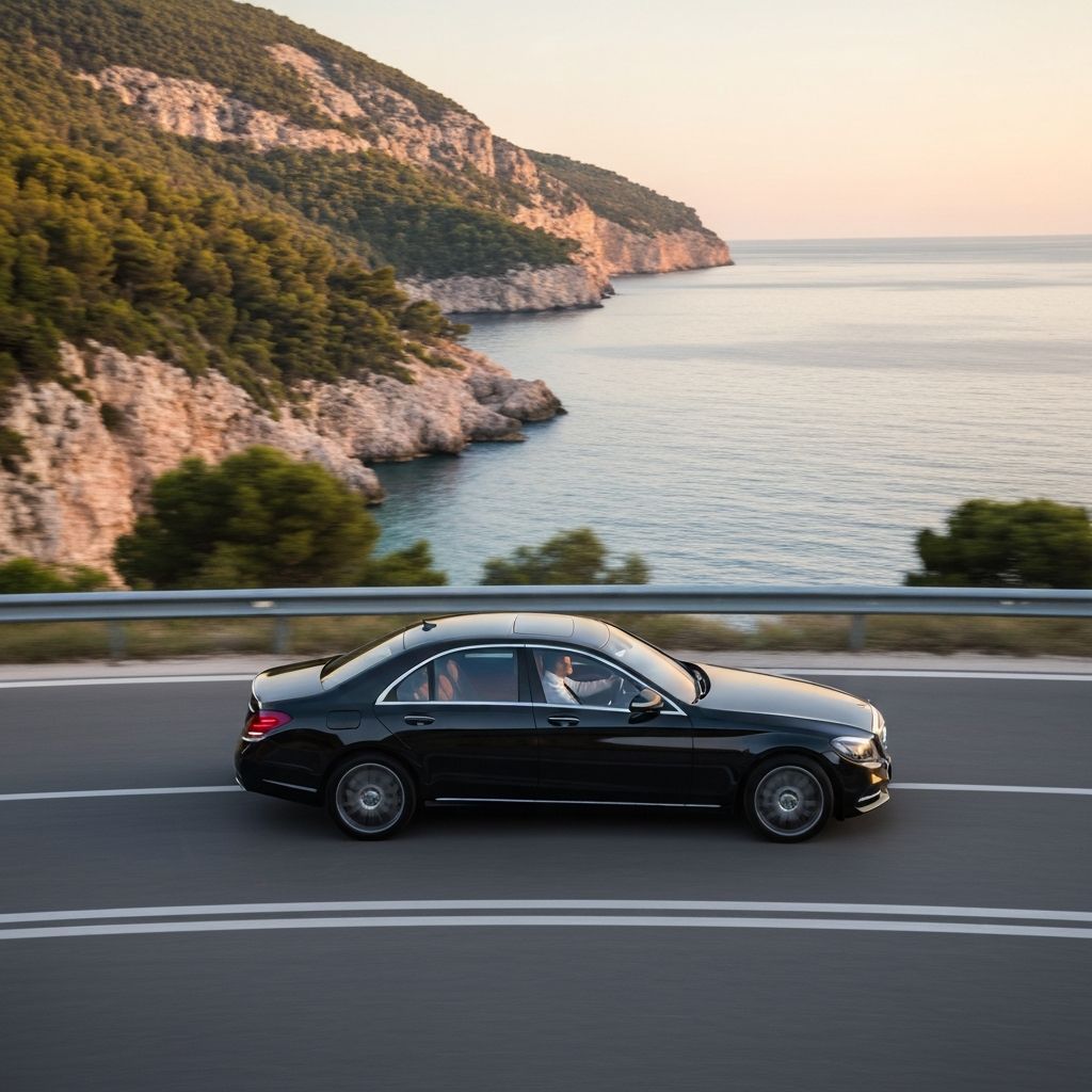 Scenic Croatian coastline with Adriatic Sea, luxury transfer destination